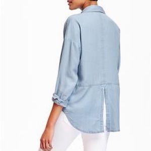 Old Navy Tops - Old Navy Tencel Boyfriend Slit-Back Chambray Shirt Old Navy Tops - Old Navy Tencel Boyfriend Slit-Back Chambray Shirt